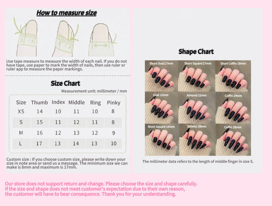Pink Milky Cat Eye Press On Nails - Heart Star Ombre