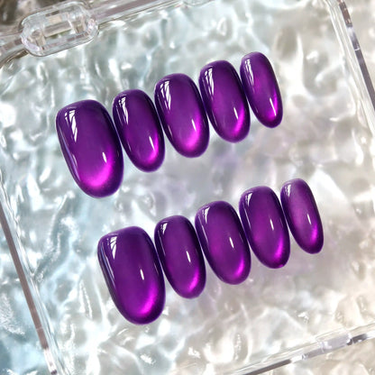 Violet Gemstone Press On Nails