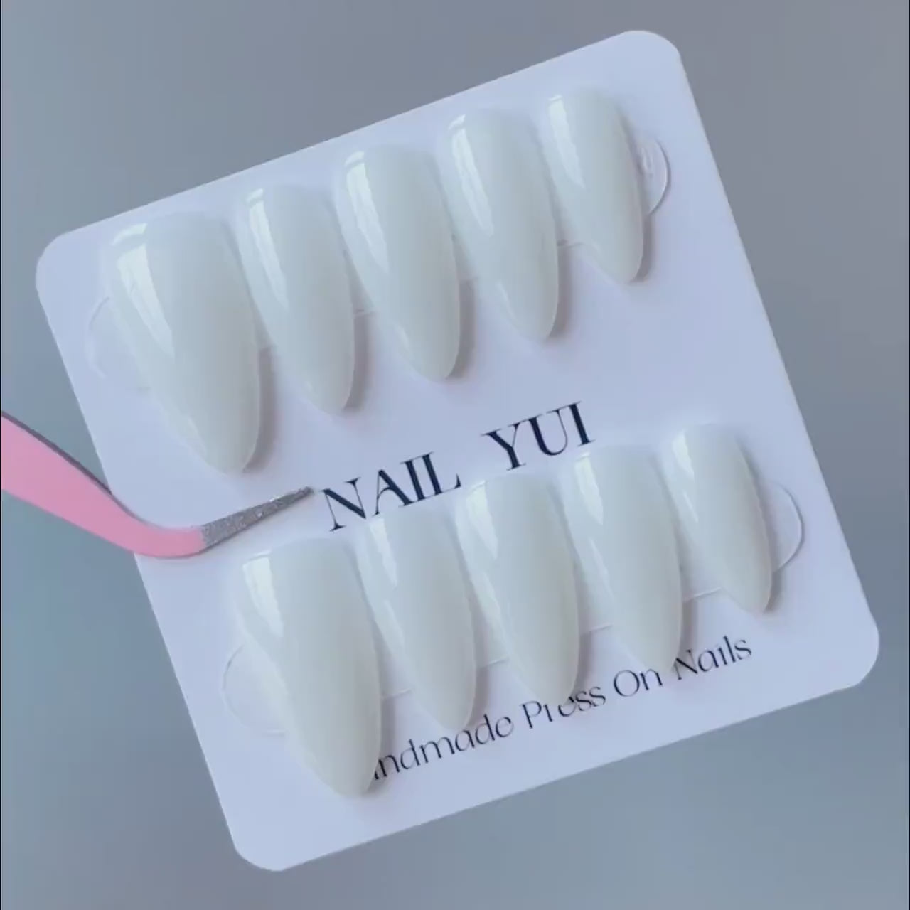 Handmade Milky White Press On Nails Milky Nails White Nails Pure Color Nails Simple Nails Office Nails Gel Nail Custom Shape Custom Size